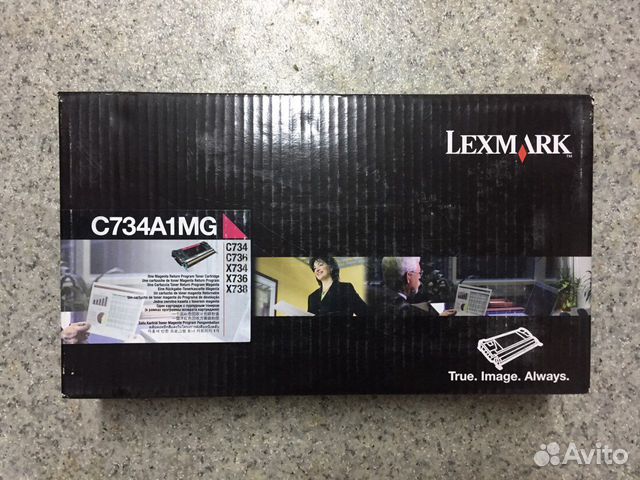 Картриджи lexmark C734A1KG/YG/CG/MG