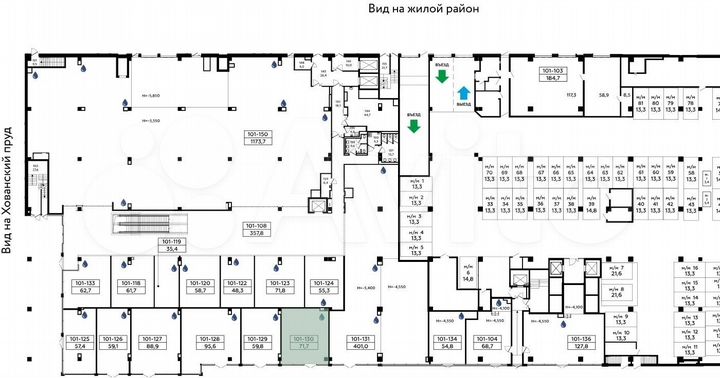 Аренда, торговое помещение, площадь 71.7 кв.м