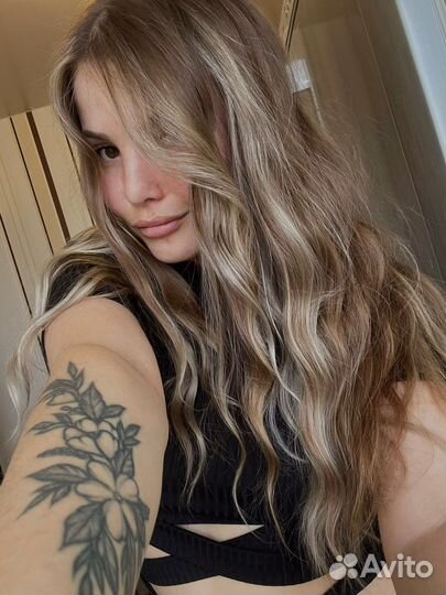 Прикорневой обьем, мелирование,выход из черного