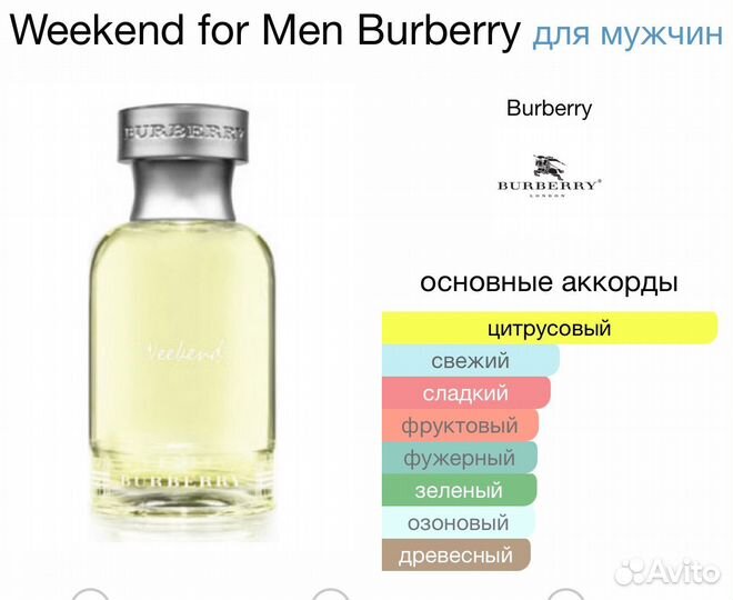 Мужские духи Burberry Weekend 50 мл. Оригинал