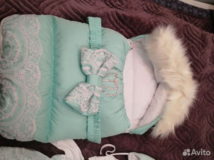 Конверт на выписку для девочки зима