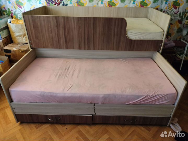 Двухуровневая кровать выкатная