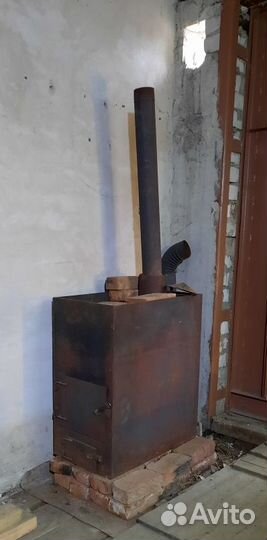 Печь металлическая дровяная для дачи или гаража