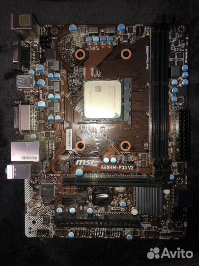Материнская плата MSI A68HM-P33 V2 + процессор