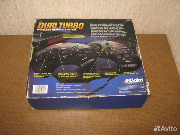 Беспроводные джойстики dual turbo для sega mega dr