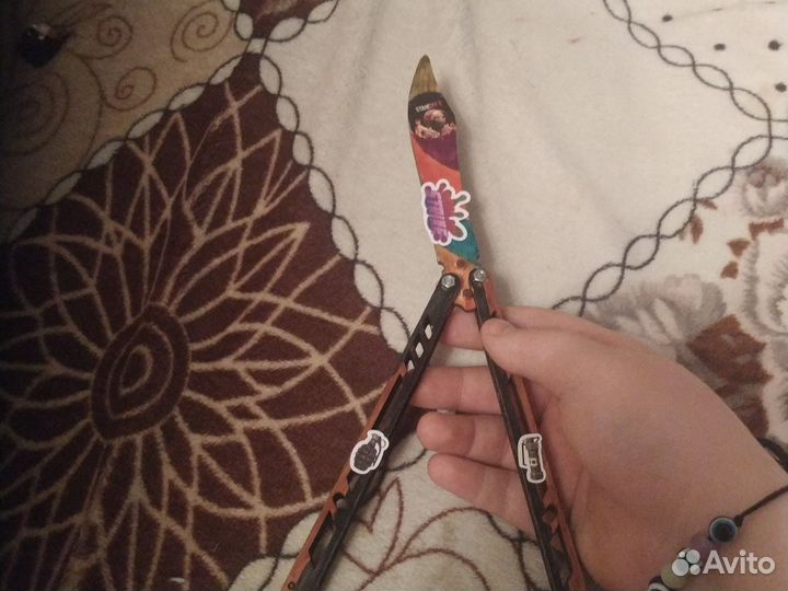 Деревянный нож бабочка