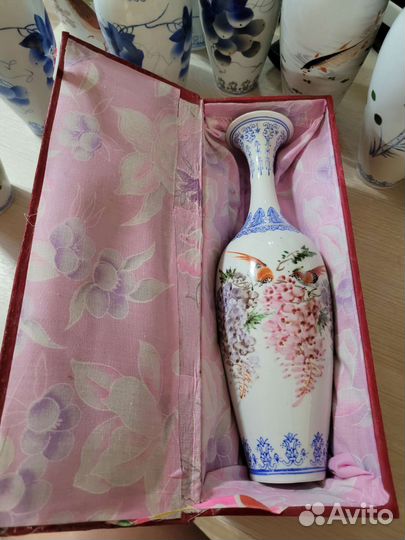 Фарфоровые китайские вазы ручной работы