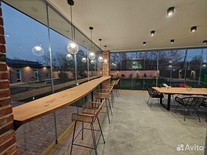 Витражное остекление/Безрамное остекление