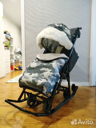 Санки-коляска Pikate Compact Military