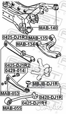 Болт с эксцентриком mitsubishi galant DJ1,3A