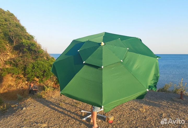 Зонт уличный круглый с двойным куполом