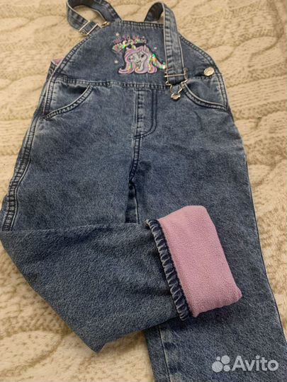 Джинсовый комбинезон для девочки 104