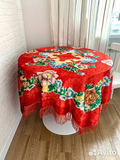 Плюшевая скатерть СССР, новая
