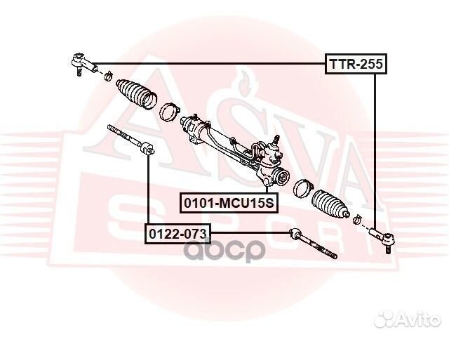 Сайлентблок рулевой рейки 0101-MCU15S asva