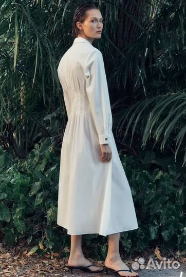 Платье рубашка из поплина zara