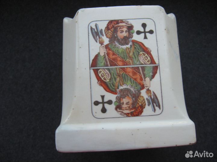 Антиквариат пепельница карты