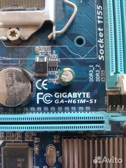 Материнская плата 1155 сокет + кулер