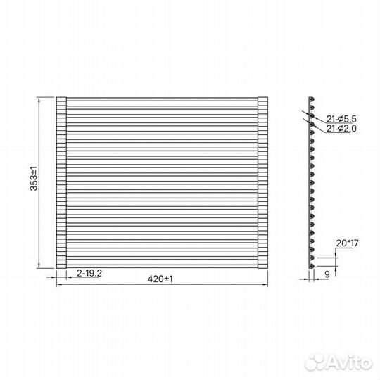 Ролл-мат чёрный Kitchen Line iddis ROL35BLi59