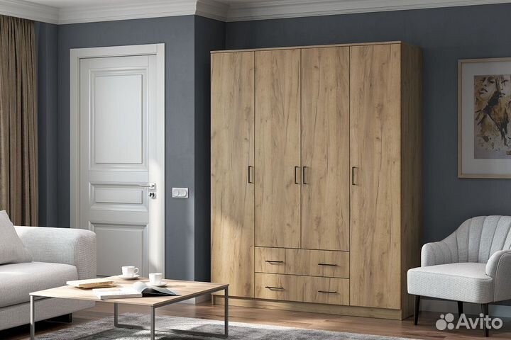 Шкаф распашной с ящиками