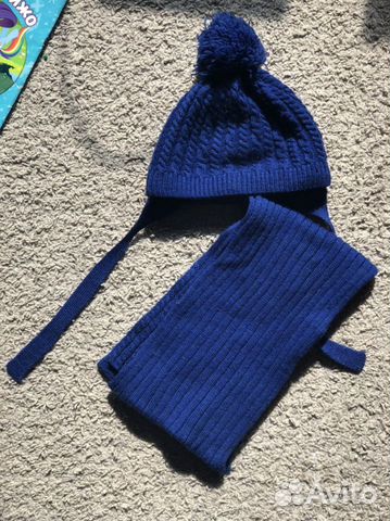 Шапка и шарф для девочки/комплект, 2-4 года