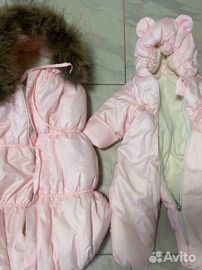Зимний комбинезон конверт для новорожденных