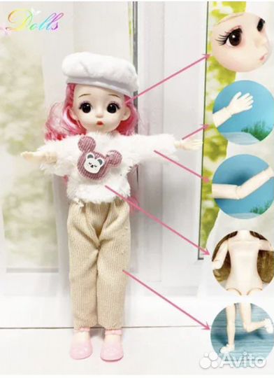 Новая Игрушка для девочки кукла шарнирная