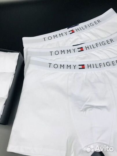 Трусы мужские tommy hilfiger белые хлопок арт.1084