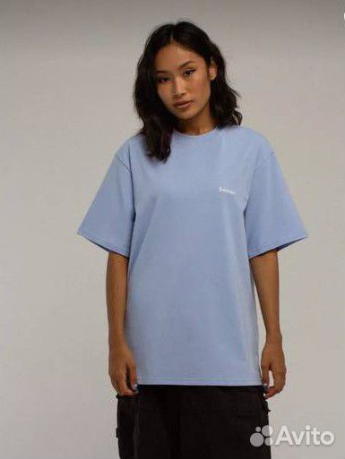 Футболка оверсайз голубая Setner