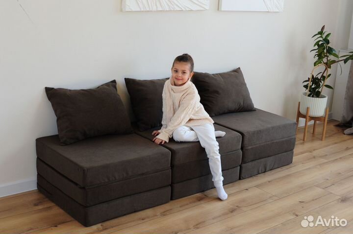 Диван модульный трансформер на 3 кровати