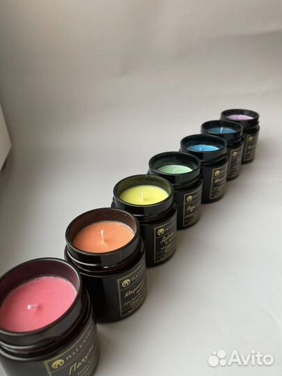 Свеча ручной работы ароматическая чакровая