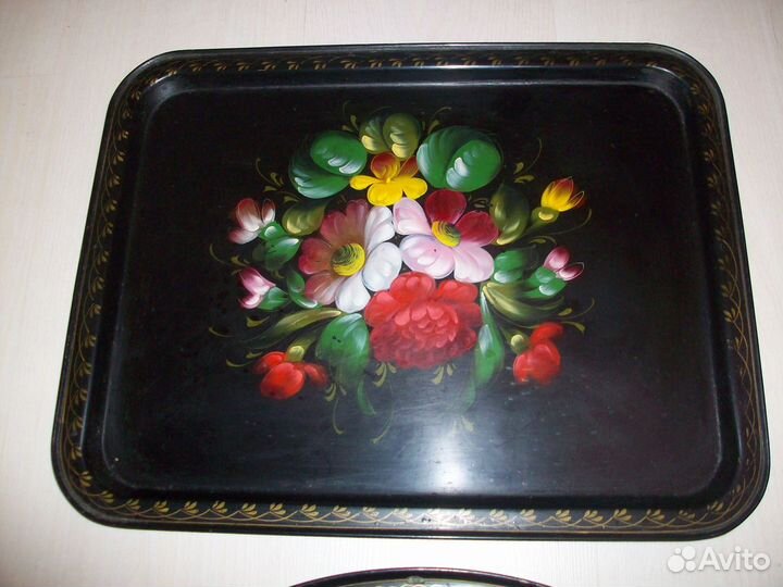 Поднос Жостово ручная роспись, СССР