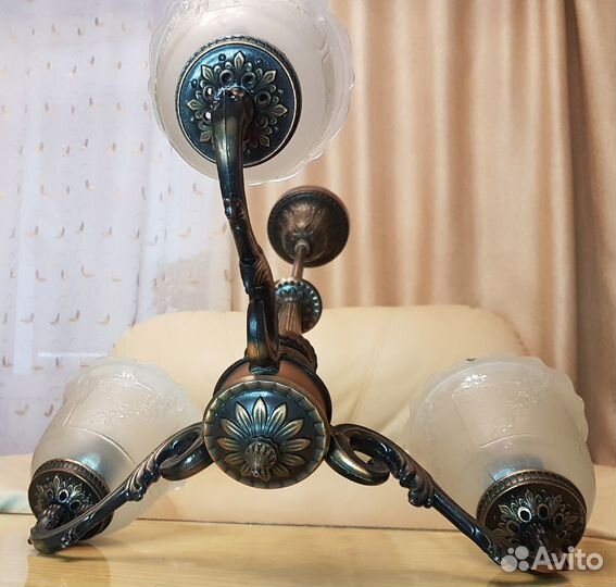 Люстра бронза потолочная СССР