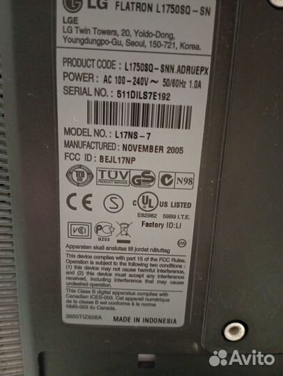 Монитор LG на запчасти