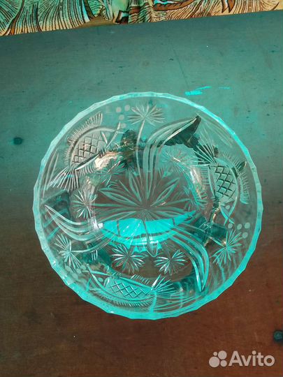 Набор хрустальных пивных кружек с раками.ссср