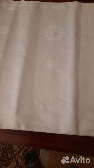 Ткань белая с выбитым рисунком СССР