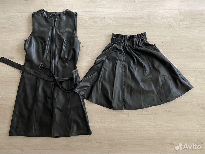Кожаная юбка