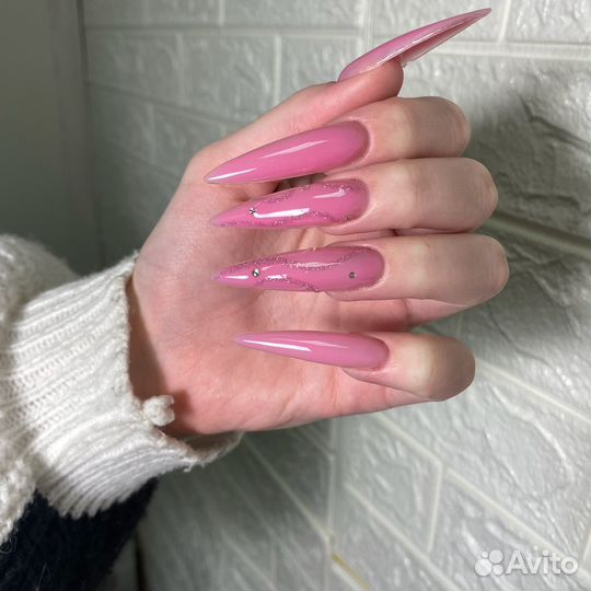 Маникюр наращивание ногтей