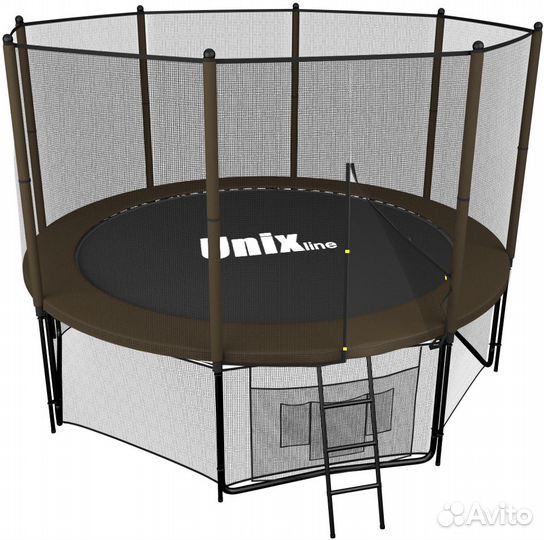 Батут unix line Black&Brown 8 ft (outside)