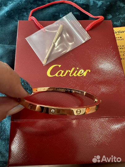 Браслет cartier love тонкий