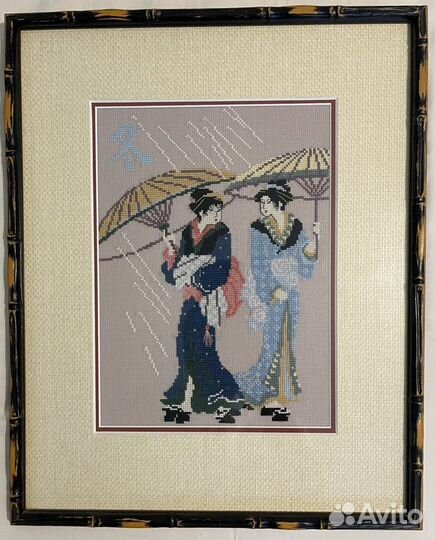 Готовая вышивка крестом «Времена года»