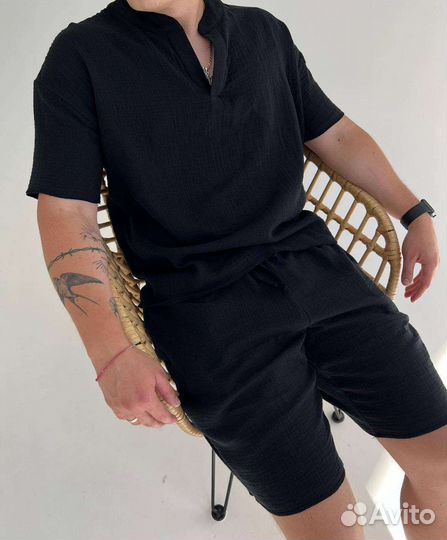 Мужской летний костюм рубашка и шорты