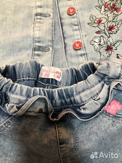 Джинсовый костюм для девочки
