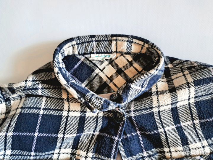 Рубашка в клетку для девочки 134 - 140