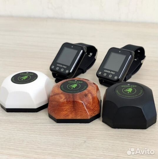 Кнопка вызова официанта Бургер с часами Элит