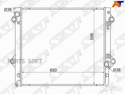 Радиатор охлаждения Тойота Лэнд Крузер Прадо 1KD/K