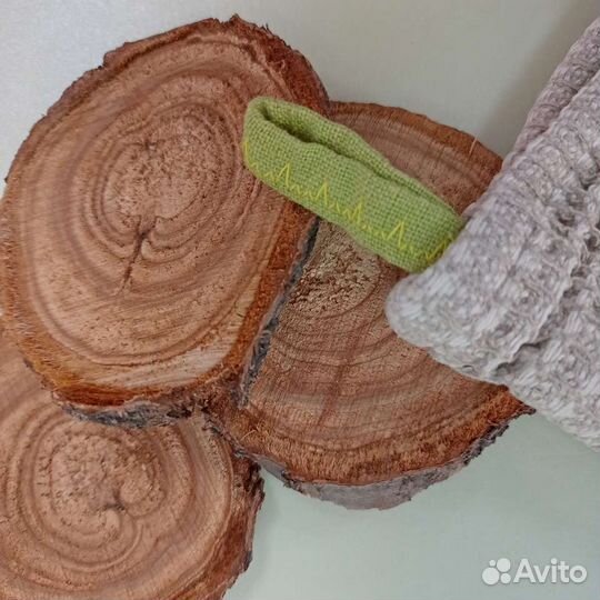 Рукавица для бани, чистый лён