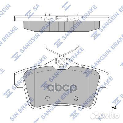 SP1881 колодки дисковые задние. Citroen C4, Pe