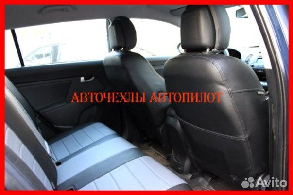 Чехлы Автопилот Kia Sportage 3 из экокожи чёр-сер