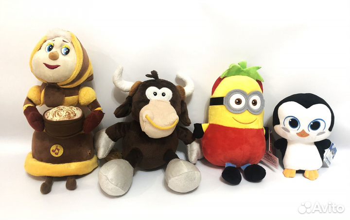 Мягкая игрушка Баба Капа Бык Миньон Джерри Пингвин