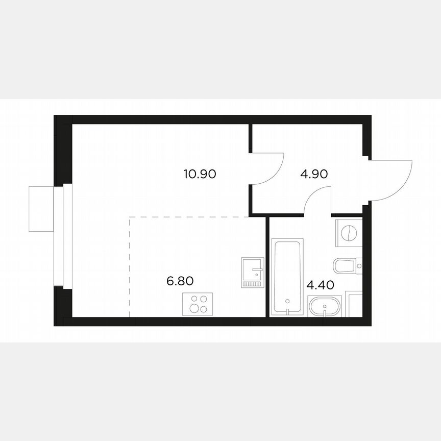 Квартира-студия, 27 м², 16/17 эт.